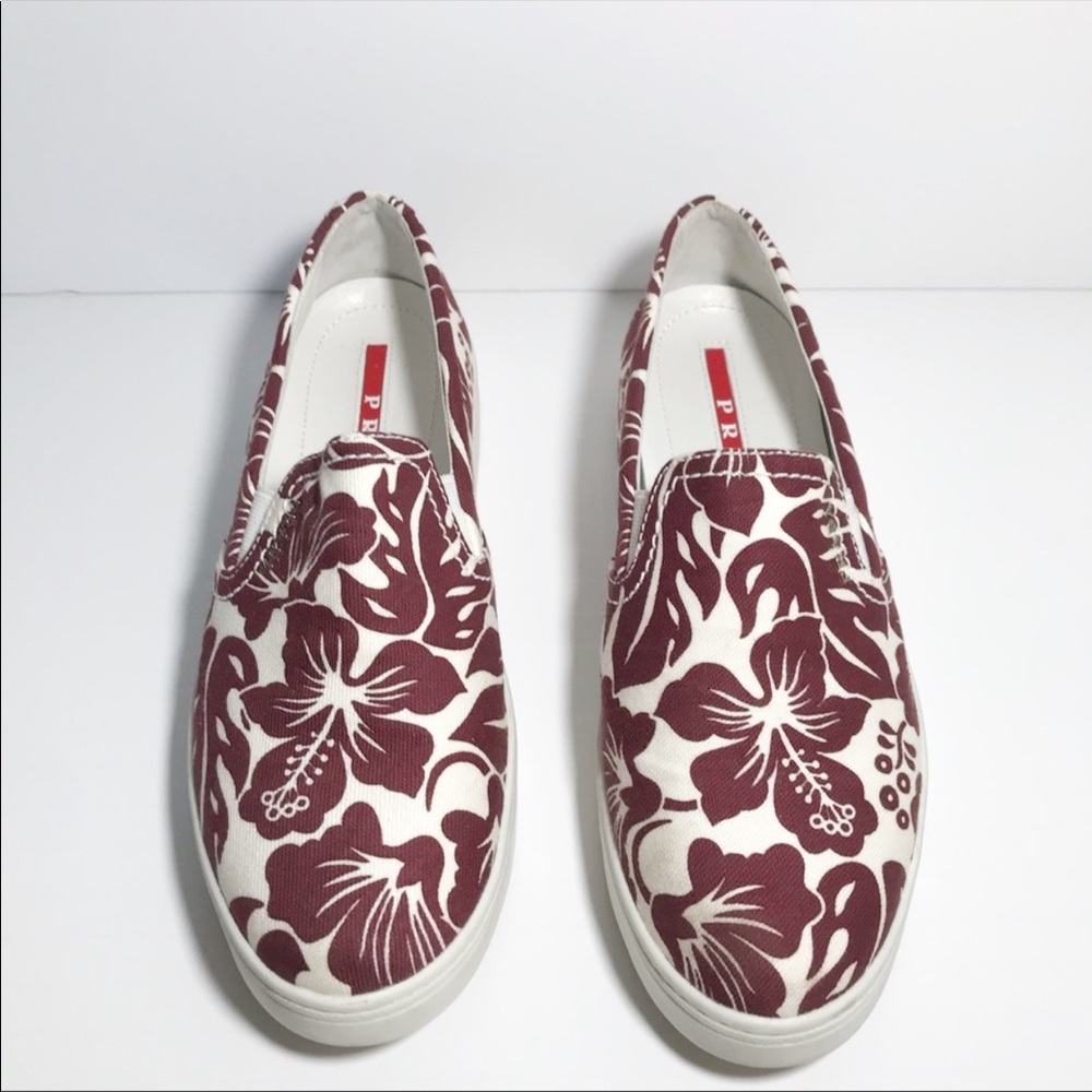 SOLD Prada Linea Rossa Floral-Printed Slip-On - Picture 6 of 7
